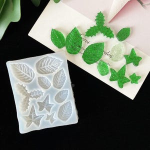 Tree Leaf Silicone Mold-Maple Leaf Resin Mold-Natural Leaf Mold-Green Leaves Clay Mold-Leaves Jewelry Making Mold-Epoxy Resin Art Mold