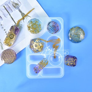 Orgonite Silicone Mold-Crystal Stones Resin Jewelry Keychain Mold-Orgone  Energy Necklace Pendant Mold-Epoxy Resin Mold