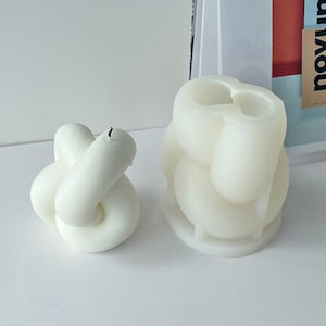 Knot Candle Silicone Mold-Knot Pillar Candle Mold-Shaped Pillar Candle Mold-Twist Candle Mold-Aesthetic Candle Mold-Soy Candle Mold