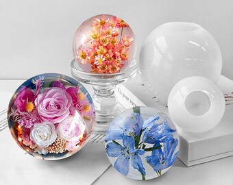 3D球体シリコン型 - 大型球体樹脂型 - クリスタルボール型 - 球体ナイトランプ型 - DIYドライフラワー標本型 - エポキシ樹脂アート型