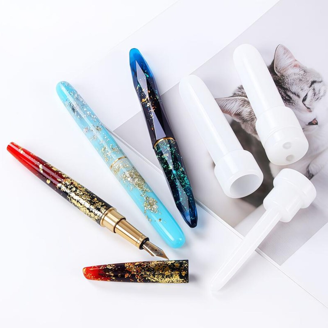 Buy Styles Fountain Pen Silicone Mold-fountain Pen Resin Mold-ink Pen  Mold-personalized Pen Mold-stationery Gift Mold-epoxy Resin Art Mold Online  in