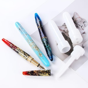 3 Styles Fountain Pen Silicone Mold-Fountain Pen Resin Mold-Ink Pen Mold-Personalized Pen Mold-Stationery Gift Mold-Epoxy Resin Art Mold