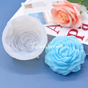 3D Peony Candle Silicone Mold-Large Peony Candle Mold-Peony Flower Candle Mold-Peony Chocolate Cake Mold-DIY Aromatherapy Plaster Mold