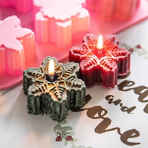Christmas Snowflake Candle Silicone Mold-Snowflake Pattern Candle Mold-Snowflake Soap Mold-Aroma Plaster Art Mold-Gift for Christmas