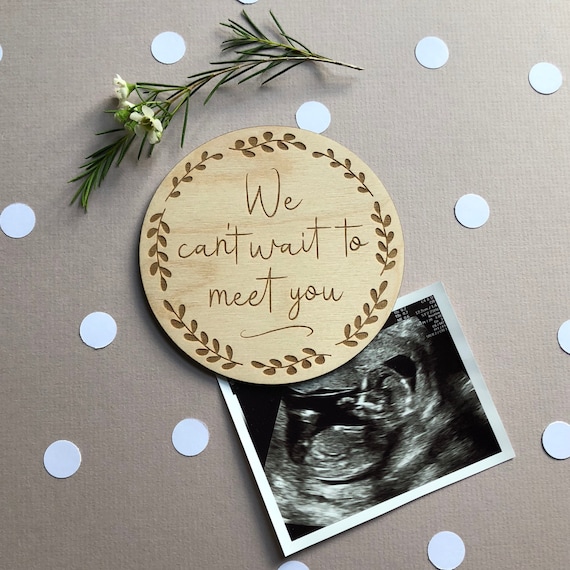 We Can T Wait To Meet You Wooden Sign Pregnancy Etsy