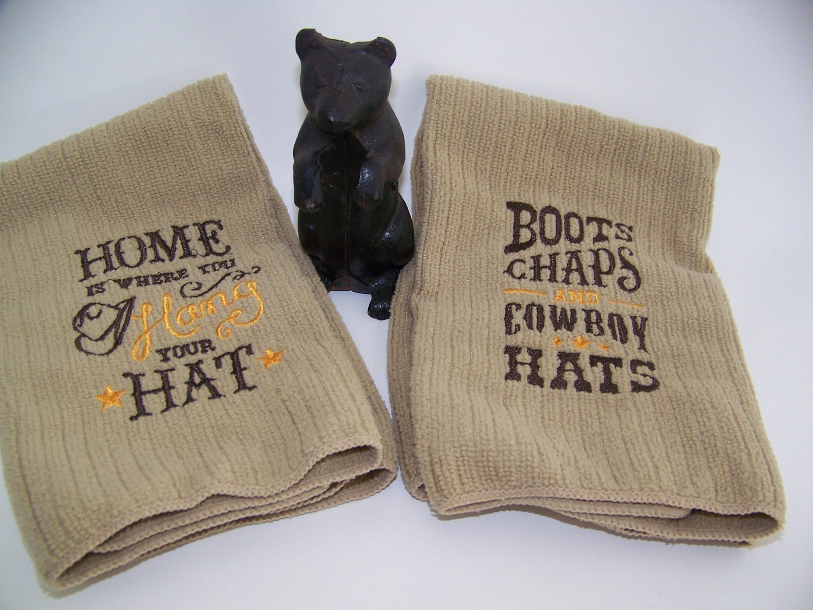 Western Kitchen Decor Tea Towels Beige Hand Towels Etsy