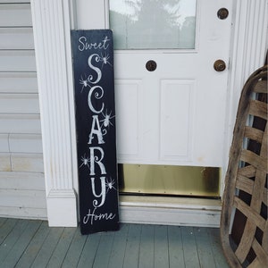 4 ft Halloween welcome porch sign, spooky porch decor, vertical Halloween welcome sign, scary Halloween decor, outdoor Halloween signs, fall