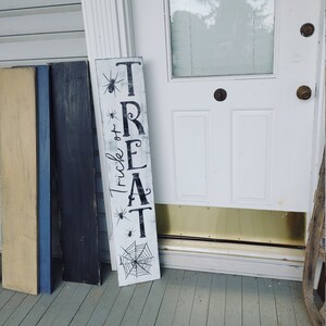 4 ft Halloween welcome porch sign, spooky porch decor, vertical Halloween welcome sign, scary Halloween decor, outdoor Halloween signs, fall