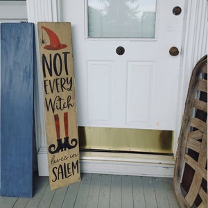 4 ft Halloween welcome porch sign, whitch porch decor, vertical Halloween welcome sign, scary Halloween decor, outdoor Halloween signs, fall