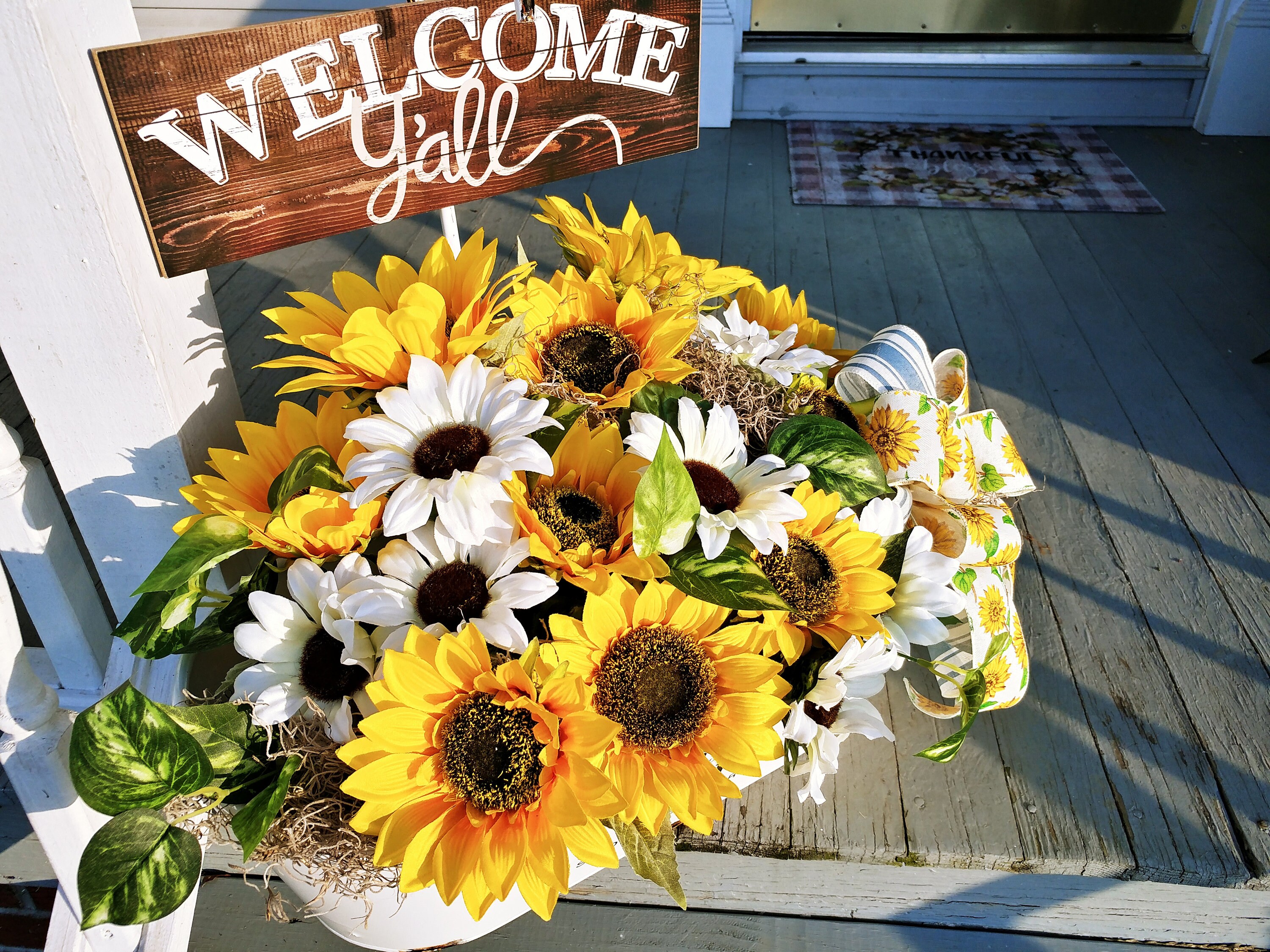 Large sunflower arrangment summer decor sunflower decor | Etsy