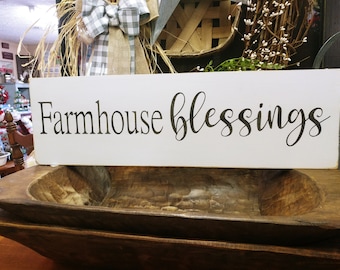 Farmhouse signs, farmhouse decor, entryway decor, feature wall decor, wall decor, farmhouse blessings signs