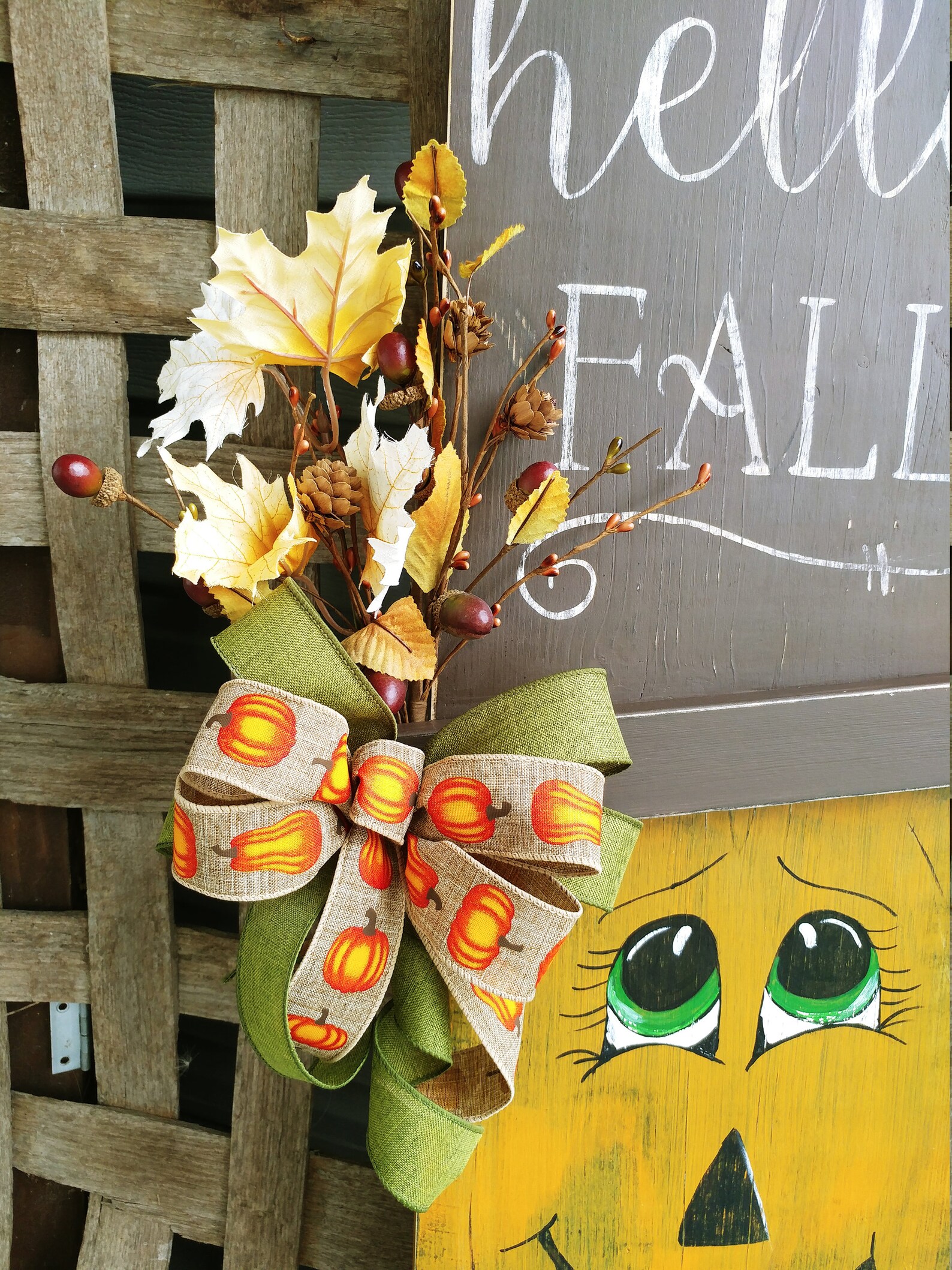 Wooden Pumpkin for Front Door Fall Porch Decoration Entry - Etsy