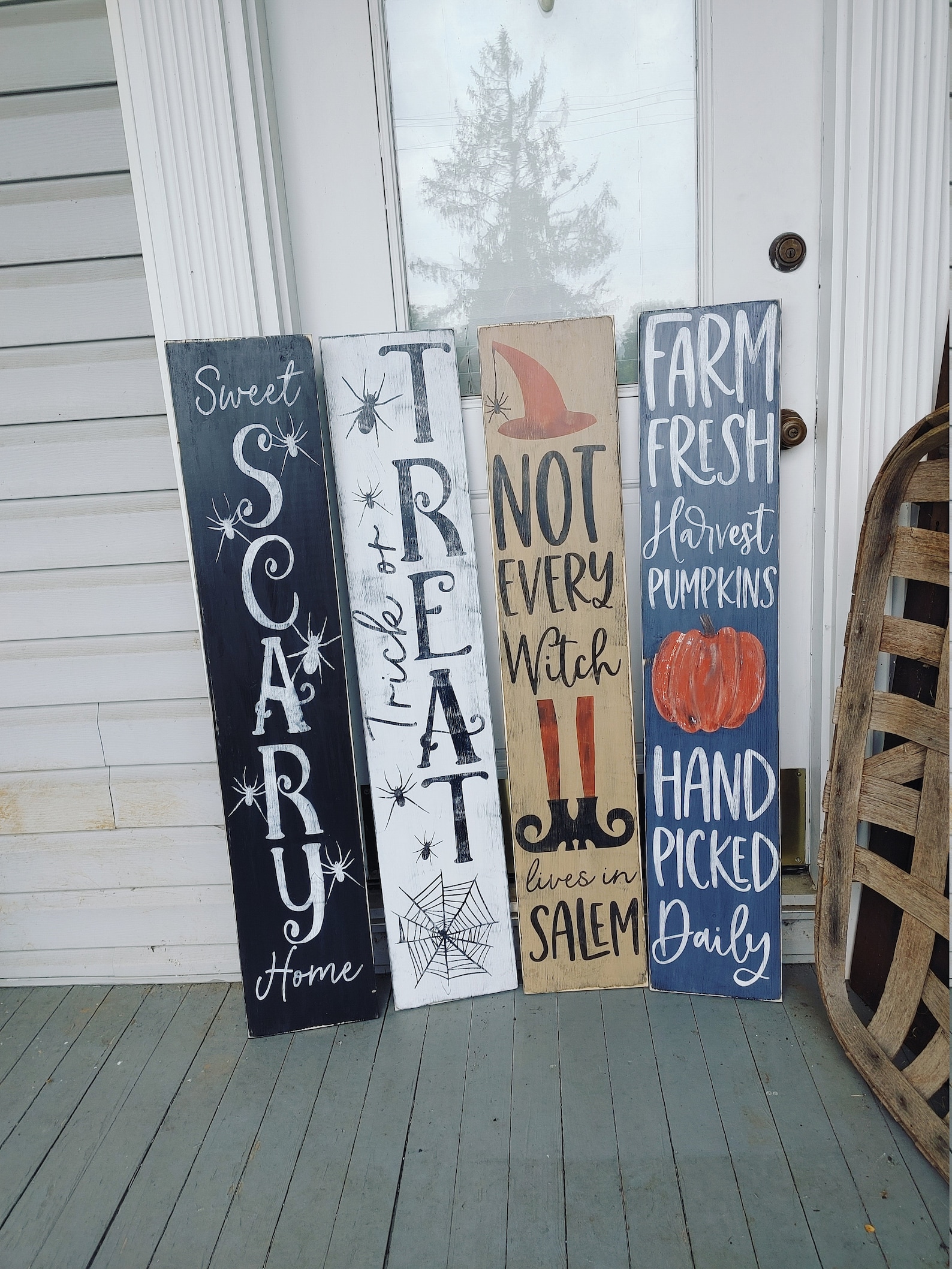 4 Ft Halloween Porch Sign Spooky Porch Decor Etsy