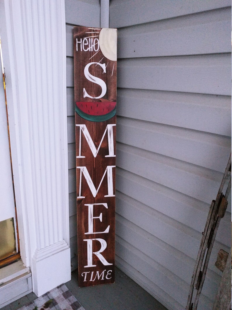 Reversible Spring Sign Hello Spring Sign Vertical Spring - Etsy