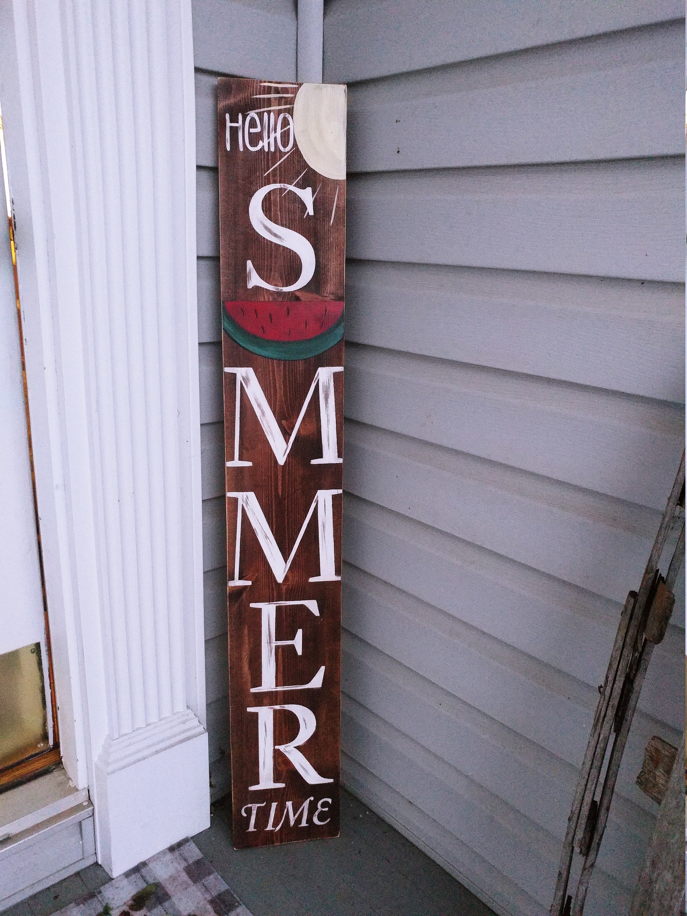 Spring Sign Outside House Reversible Spring Sign, Hello Spring Sign, Vertical Spring Sign for ...