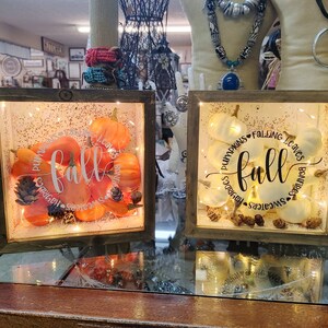 Handmade Fall decoration, lighted fall decor, Mantle decorations for fall, farmhouse style fall decor, table decor for fall, pumpkin decor