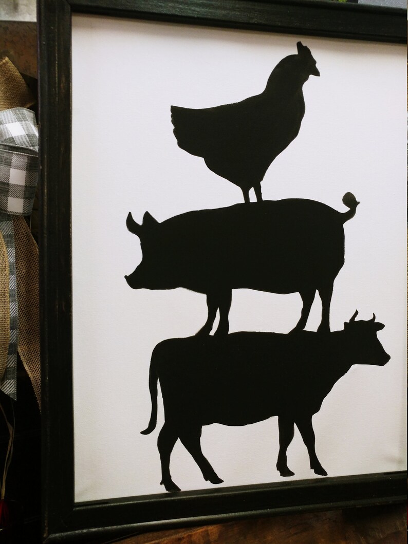 Farm Animal Kitchen Decor for Wall Farm Animal Kitchen Etsy