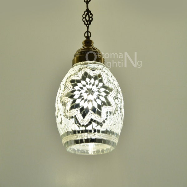 Lanterne turque en verre ouvert FREE SHIP Style marocain Lampe suspendue faite à la main