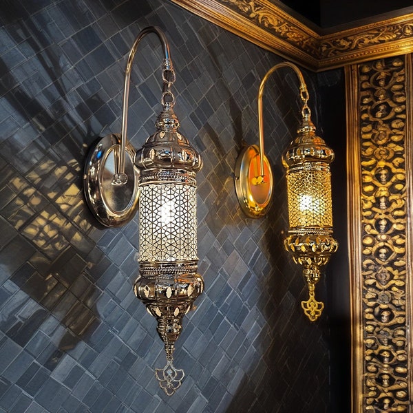 Applique murale, lampe marocaine globe en verre, applique murale salon, applique murale éclairage pour salle de bain, décoration murale chambre