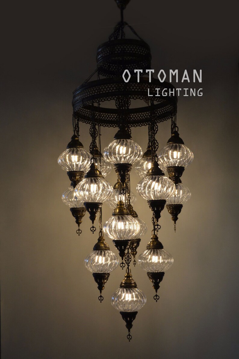 mosaic lamps morrocan decor FREE SHIPPING blow Handmade turkish 15 piece stunning chandelier turkish lamp bohemian lamps ottoman lamps,