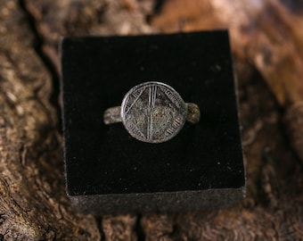 rare ancient  Romane bronze ring viking artifact bronze ring authentic Vintage 