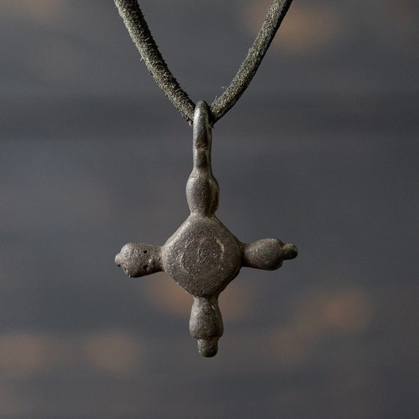 Ancient Byzantine Cross Pendant 10th-12th Century AD, Medieval Artifact, Authentic Medieval Jewelry