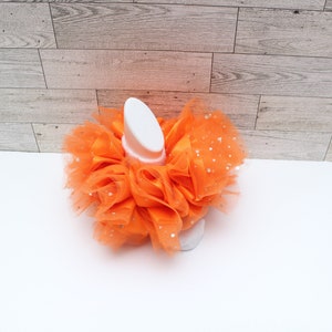 Solid Triple Layer Ruffle Socks | Ribbon Socks | Detachable Ruffle Socks  | Solid Orange Anklet | Tutu Socks | Girl Anklet | Ankle Tutu