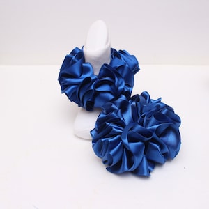Royal Blue Little Girls Ruffle Socks  | Fluffed Socks | Tutu Socks