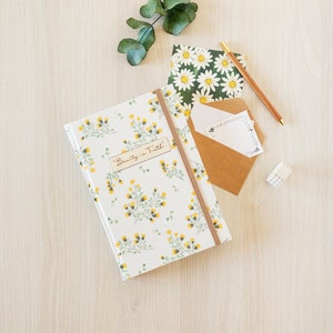 Personalized notebook with fabric cover