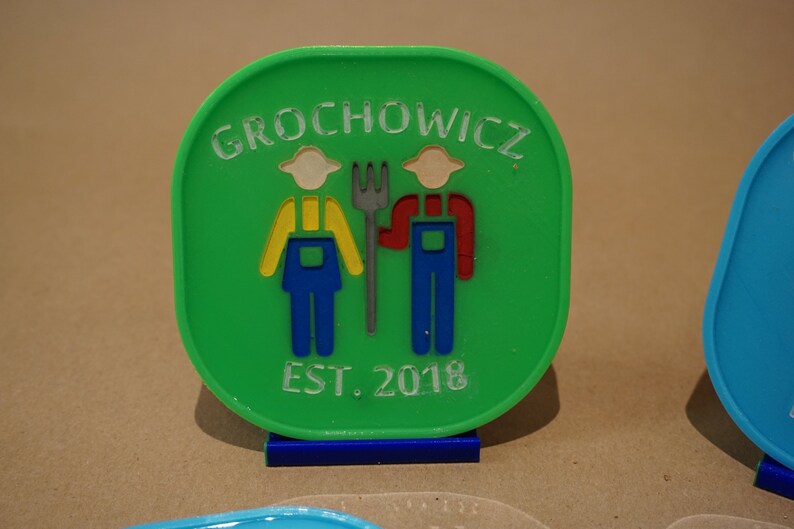 American Gothic Stick Figures Custom Coasters Etsy - image 0