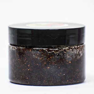 Mocha-Coco Sea Salt Face/Body Scrub-Coffee Ground, Sea salt, Coconut oil, Sweet Almond oil, Shea Butter, Vitamin E, Rosehip seed oil