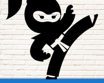 Ninja Girl SVG, Ninja Svg, Ninja PNG, Ninja Clipart, Ninja Kid, Ninja Cut File, Ninja Vector, Little Ninja, Ninja Cricut, Ninja Silhouette