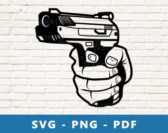 Download Free Hand Gun Svg Etsy SVG Cut Files