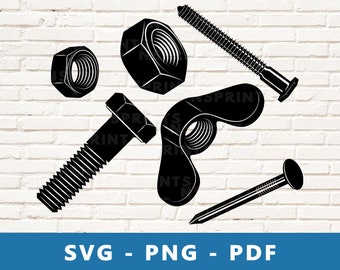 Download Nuts Bolts Clip Art Etsy