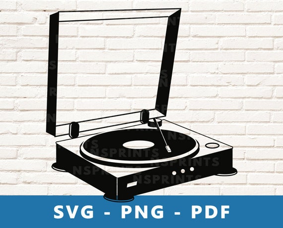 Download Record Player Svg Turntable Png Vinyl Recor Player Vector Etsy