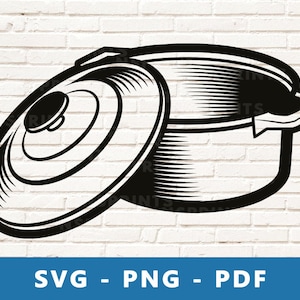 Panela SVG, Panela PNG, Clipart de panela, Arquivo de corte de panela elétrica, Utensílios de cozinha para arquivo de silhueta Cricut, Imprimir em casa