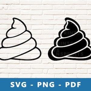Kak SVG, kak PNG, shit vector, shit gesneden bestand, drol clipart, kak afbeelding voor Cricut silhouet bestand, print thuis