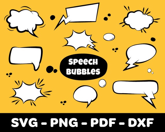 Speech Bubbles SVG Cartoon Speech Bubbles PNG Comic Bubbles - Etsy Australia Speech Bubbles SVG Cartoon Speech Bubbles PNG Comic Bubbles - Etsy Australia