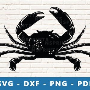 Krab SVG, Krab PNG, Clipart Kraba, Wektor Kraba, Krab DXF, Winyl Kraba, Plik Kraba do Cięcia dla Cricut i Silhouette, Transfer Obrazu Kraba