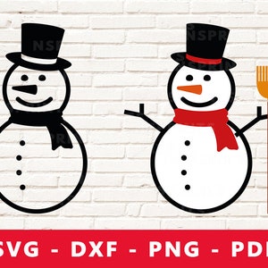 Snowman SVG, Snowman PNG, Svg, Christmas Svg, Snowman Clipart, Snowman Cut File, Snowman with Hat, Snowman Vector for Cricut Silhouette