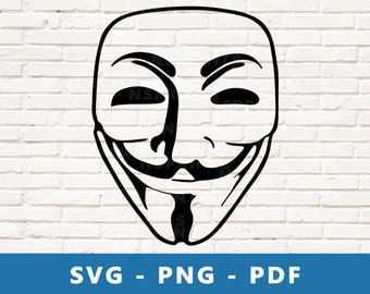 thumbnail interactive-video image 1 of Vendetta Anonymous Mask Guy Decal Sticker – 110mm X 110mm – For Car, Van, Bike, Toolbox 1 of 2