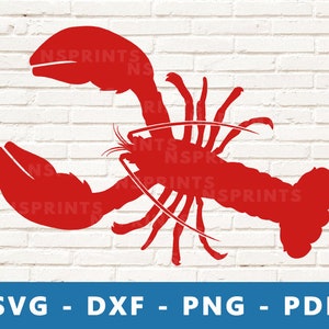Lobster Silhouette SVG, Lobster PNG, Lobster Clipart, Lobster Vector, Lobster Dxf, Lobster Vinyl, Lobster Cut File for Cricut and Silhouette