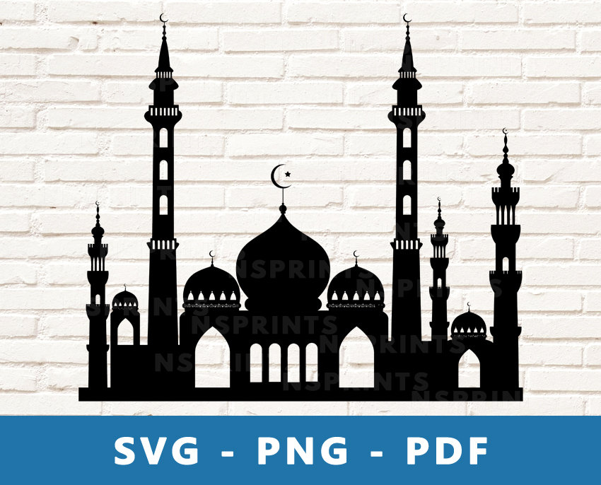 Download Mosque Svg Mosque Png Mosque Clipart Mosque Cut File Islam Png Islam Svg Muslim Image Cricut Silhouette Cut File Print At Home