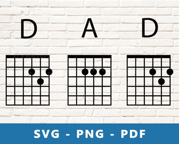 Download Dad Guitar Chords Svg Dad Svg Father S Day Clipart Dad Etsy