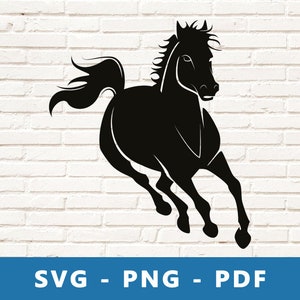 Horse SVG,  Mustang SVG, Running Horse , Horse Cut File, Horse Stencil, Cricut Silhouette Cut File, Print At Home