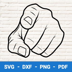 Dedo de la mano señalando SVG, mano señalando png, gesto de la mano, te quiero svg, cricut svg