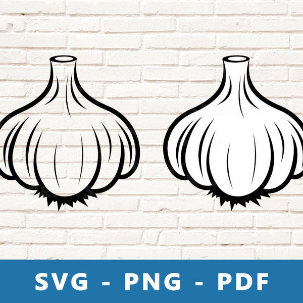 Ail SVG, Ail PNG, Ail Clipart, Ail Cut File, Ail Pochoir, Ail Vinyl, Ail Cricut Silhouette File, Imprimer à la maison