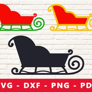 Sanie świąteczne SVG, Sanie Świętego Mikołaja svg, Boże Narodzenie svg, Sanie svg, Sanie svg, Sanie png, Clipart sań, Wektor sań, Sanie Cricut