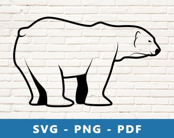 Eisbär SVG, Eisbär, Eisbär Cut File, Eisbär Schablone, Cricut Silhouette Cut File, Print At Home