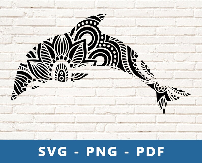 Download Dolphin SVG Dolphin Mandala Dolphin Printable Cut File | Etsy